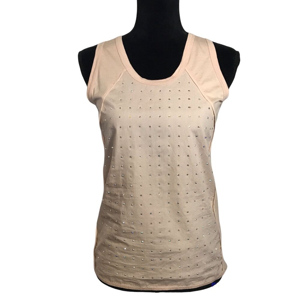 J.Crew Rhinestone Embellished Sleeveless Tank in Peach - Sz XS